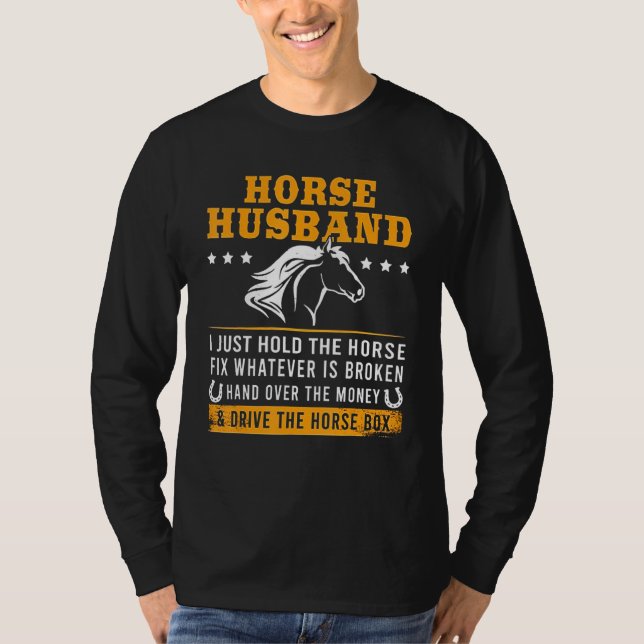 Camiseta El Marido Del Caballo Maneja La Caja Del Caballo (Anverso)