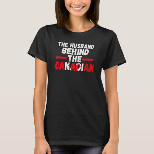Camiseta el marido detrás de las raíces canadienses