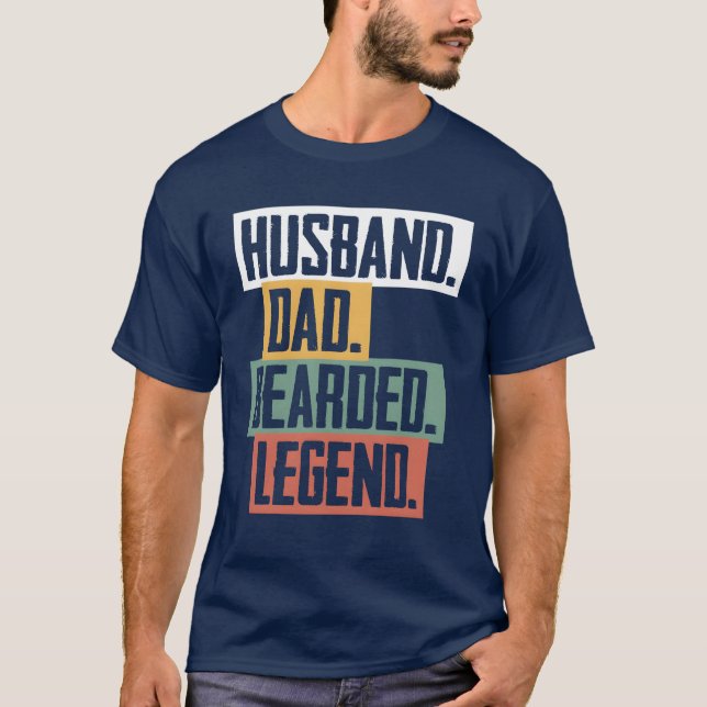 Camiseta El marido padre papá Bebe Leyenda a los padres Día (Anverso)