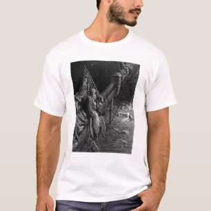 Camiseta El marino mira en las serpientes en el océano