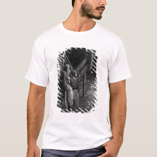 Camiseta El marino mira en las serpientes en el océano