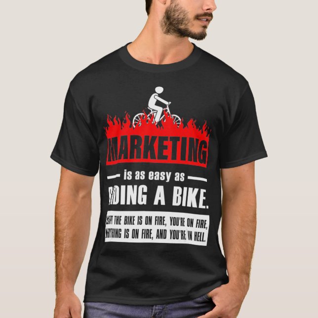 Camiseta El marketing es tan fácil como andar en bicicleta  (Anverso)