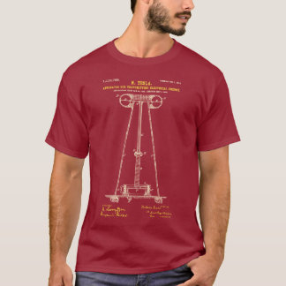 Camiseta El marrón de la bobina de Tesla