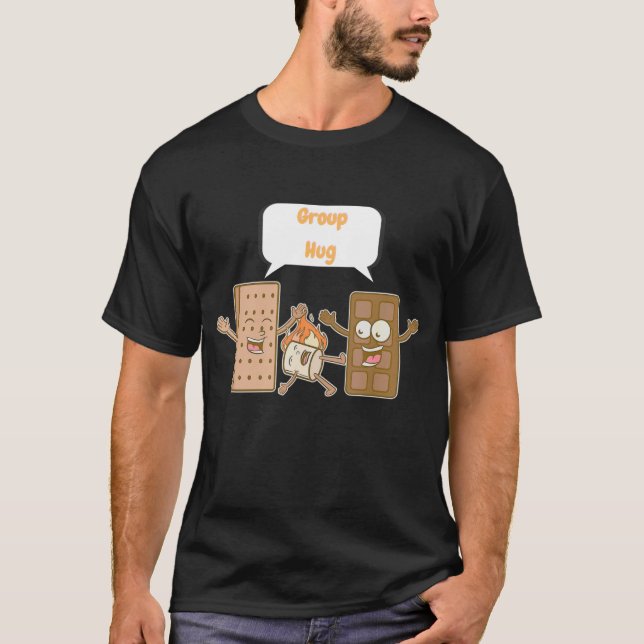 Camiseta El marshmallow de Smore, un grupo divertido (Anverso)