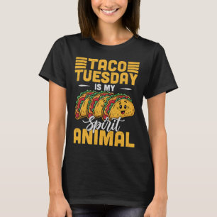 Camiseta El Martes De Taco Gracioso Es Mi Animal Espíritu M