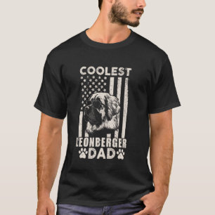 Camiseta El más frío Leonberger Dad Vintage American Flag D