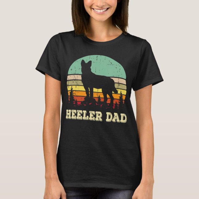 Camiseta El Mascota australiano Heeler Dad Corta (Anverso)