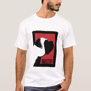 Camiseta El mastín gráfico y las palabras 2 echaron a un