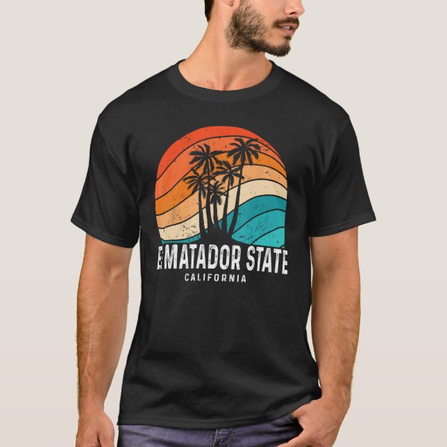 Camiseta El Matador State Beach California Palm Tree Beach  (Anverso)