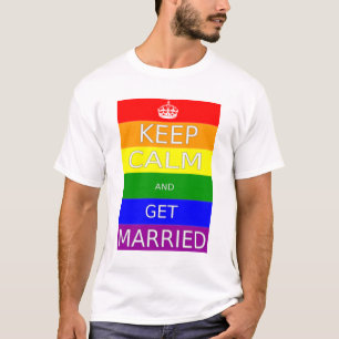 Camiseta El matrimonio gay se mantiene tranquilo y se casa
