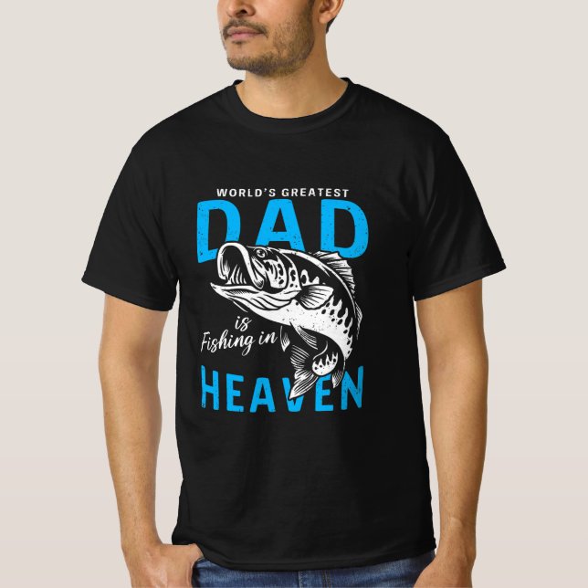 Camiseta El Mayor Padre Del Mundo Memorial Está Pescando En (Anverso)