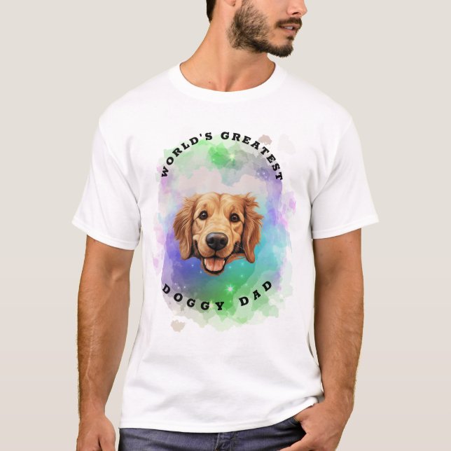 Camiseta El mayor papá de la duggia del mundo - Golden Retr (Anverso)