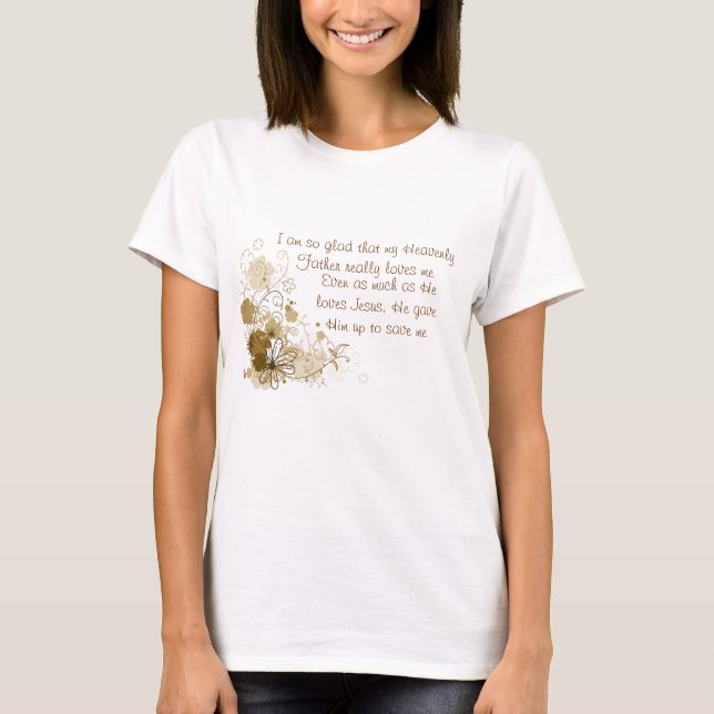 Camiseta Él me ama (Anverso)