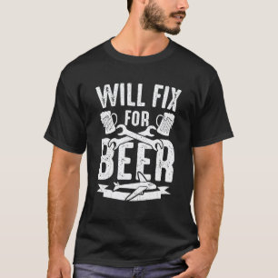 Camiseta El mecánico de aviones masculino reparará aviones