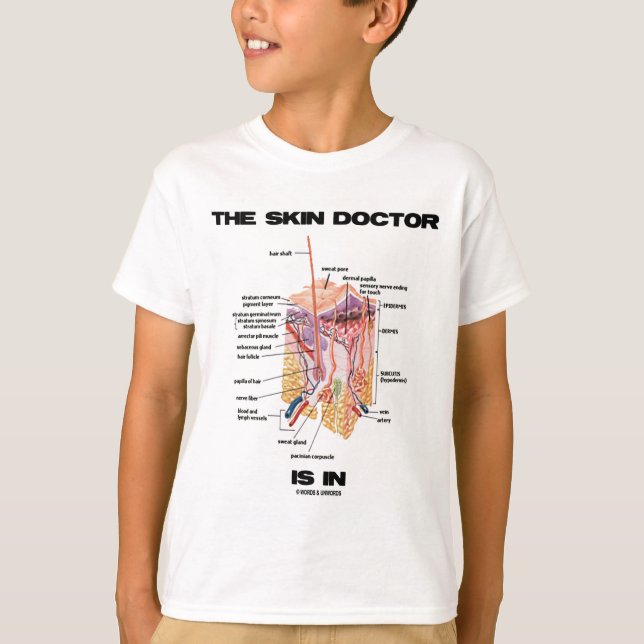 Camiseta El médico de piel está en (la actitud de la (Anverso)