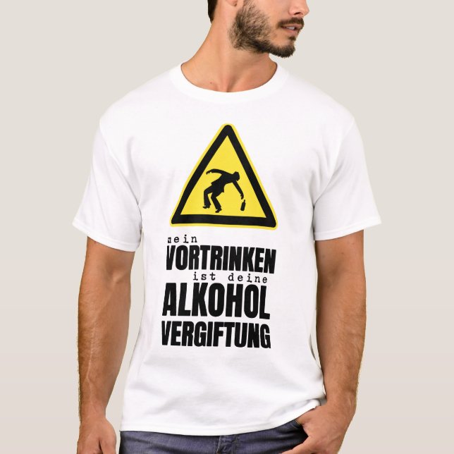 Camiseta el mein vortrinken la cerveza del vergiftung del (Anverso)