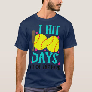 Camiseta El mejor 100 día de clases de softbol en 100 días 