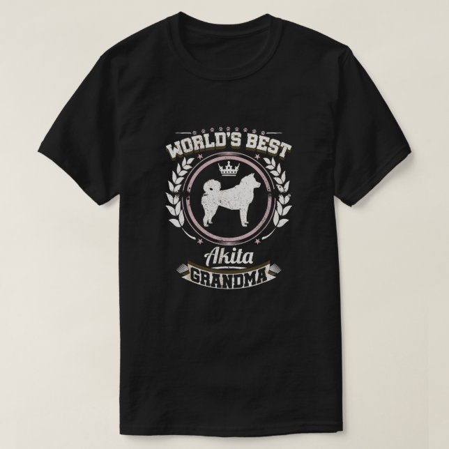 Camiseta El mejor abuelo Akita del mundo (Diseño del anverso)