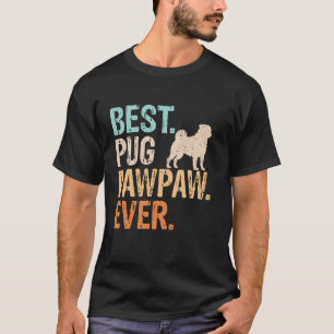 Camiseta El mejor abuelo amante de los perros Pug Pawpaw di