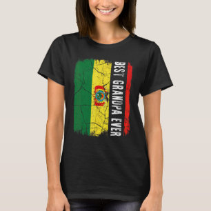 Camiseta El mejor abuelo boliviano de Bolivia bandera D de 