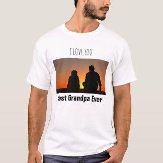 Camiseta El mejor abuelo con foto familiar es un regalo imp