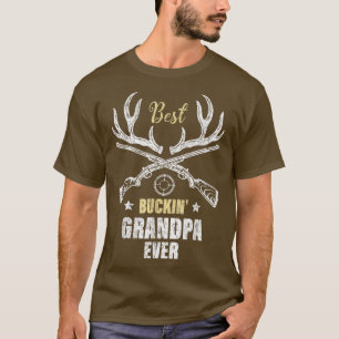 Camiseta El mejor abuelo de Buckin cazador de ciervos cazan