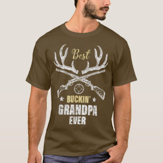 Camiseta El mejor abuelo de Buckin cazador de ciervos cazan