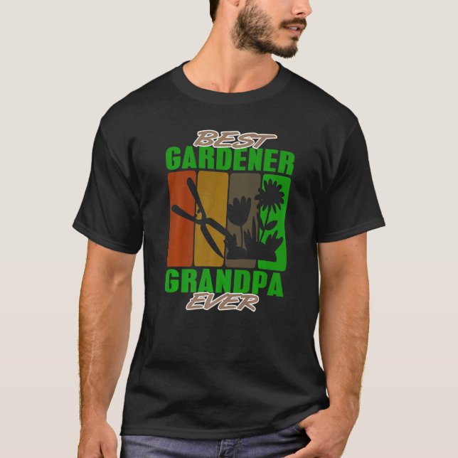 Camiseta El mejor abuelo de jardinería jamás Jardinería pai (Anverso)