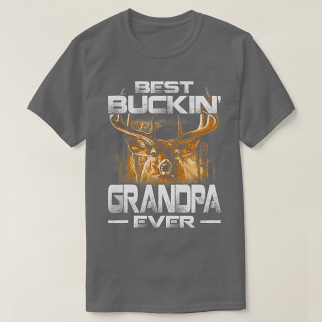 Camiseta El mejor abuelo de la hebilla cazando ciervos (Diseño del anverso)