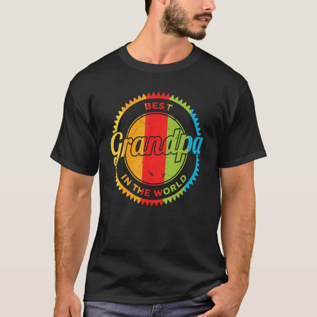 Camiseta El mejor abuelo de los hombres en el mundo abuelo (Anverso)