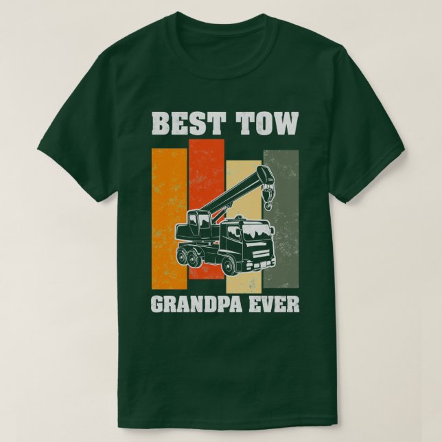 Camiseta El mejor abuelo de remolque retro (Diseño del anverso)