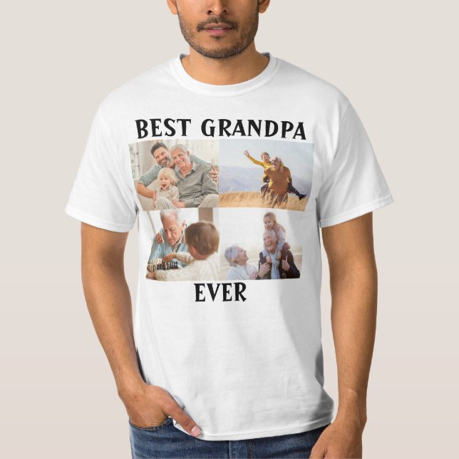 Camiseta El mejor abuelo de todos los tiempos 4 Collage de  (Anverso)