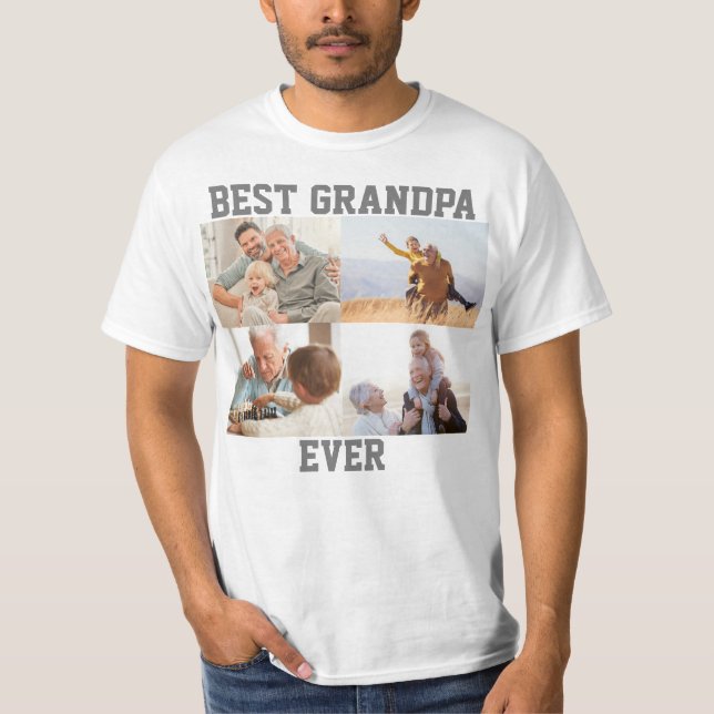 Camiseta El mejor abuelo de todos los tiempos 4 Collage de  (Anverso)