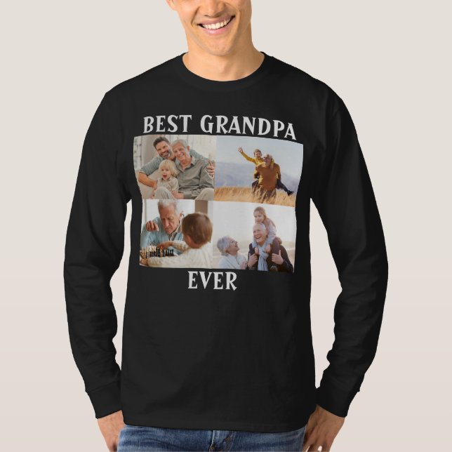 Camiseta El mejor abuelo de todos los tiempos 4 Collage de  (Anverso)