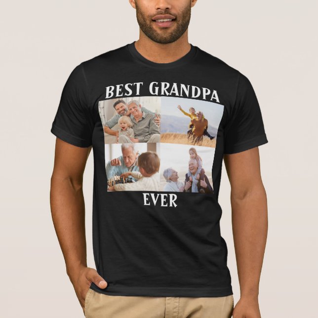 Camiseta El mejor abuelo de todos los tiempos 4 Collage de  (Anverso)