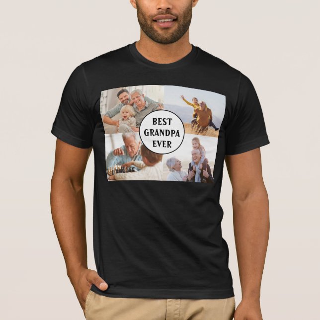Camiseta El mejor abuelo de todos los tiempos 4 Collage de  (Anverso)