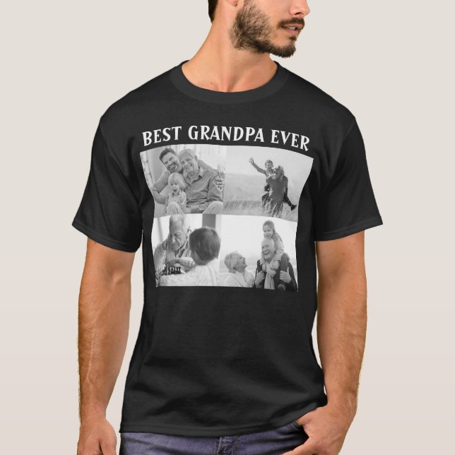 Camiseta El mejor abuelo de todos los tiempos 4 Collage de  (Anverso)