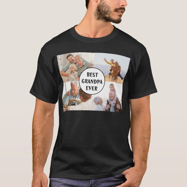 Camiseta El mejor abuelo de todos los tiempos 4 Collage de  (Anverso)