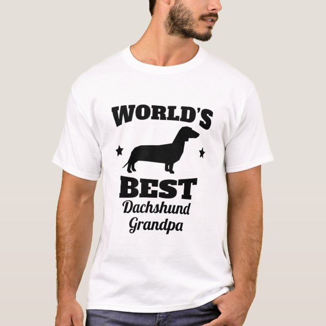 Camiseta El mejor abuelo del Dachshund de los mundos (Anverso)