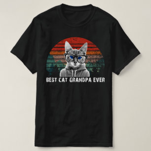 Camiseta El mejor abuelo del gato.