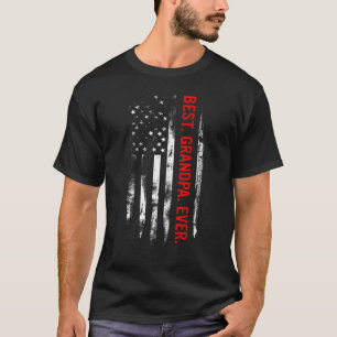 Camiseta El mejor abuelo del hombre jamás vintage bandera e