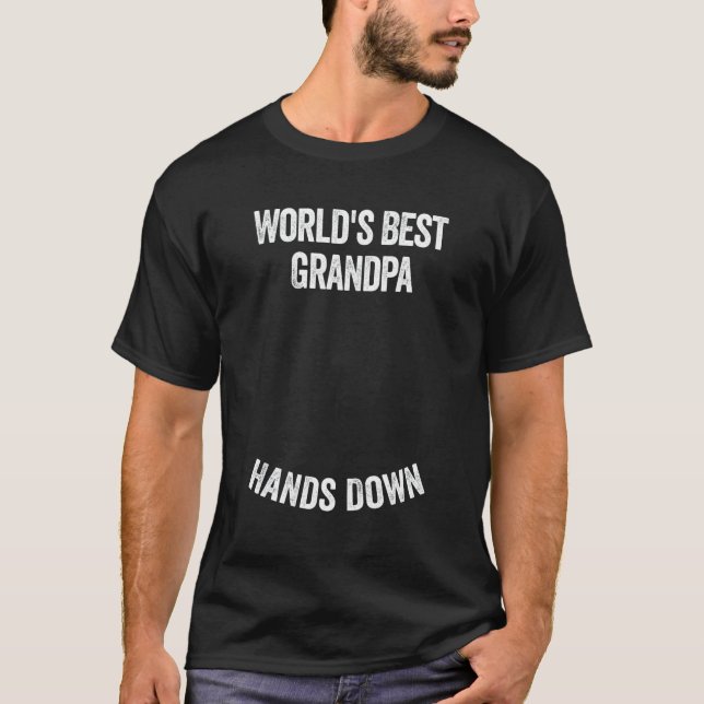 Camiseta El mejor abuelo del mundo deja una huella digital (Anverso)