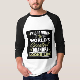 Camiseta El Mejor Abuelo del Mundo en Blanco y Negro Día de