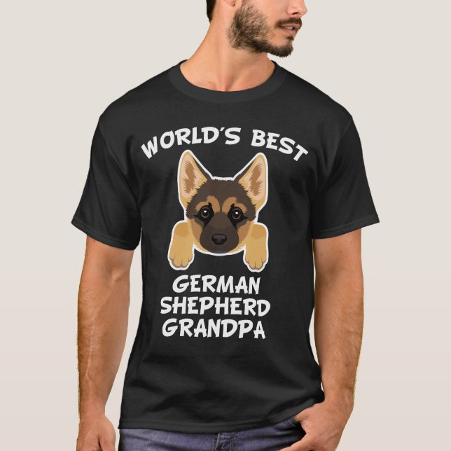 Camiseta El mejor abuelo del pastor alemán del mundo (Anverso)