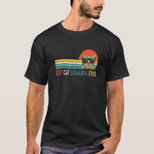 Camiseta El Mejor Abuelo Gato Jamás Golpe Ajustado Día del