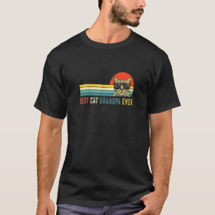 Camiseta El Mejor Abuelo Gato Jamás Golpe Ajuste Día Del Pa