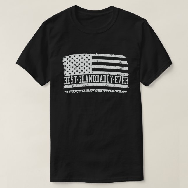 Camiseta El mejor abuelo jamás la bandera estadounidense ab (Diseño del anverso)