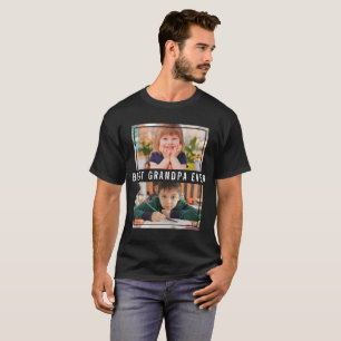 Camiseta El mejor abuelo jamás los nietos 2 Collage de foto