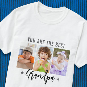 Camiseta El mejor abuelo jamás tres regalos de Personalizad