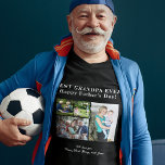 Camiseta El mejor abuelo nunca te ama el collage de fotos n<br><div class="desc">Moderna y contemporánea BEST GRANDPA EVER Happy Father's Day 4 (mejor GRANDPA que nunca haya feliz al padre) collage de fotos con una simple camiseta en blanco y negro con una plantilla de guión de tipografía audaz. Crea tu propio archivo con cuatro imágenes familiares y tu texto! Puede cambiar los...</div>